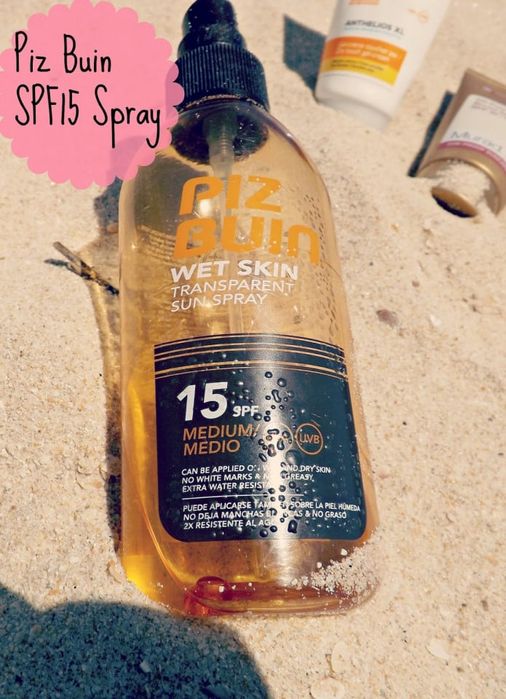 Spray protectie solara Piz Buin Wet Skin SPF 15 Protectie Medie