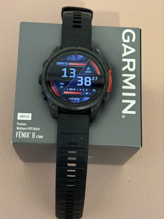 ceas. GARMIN fenix 8 sapphire amoled 47mm