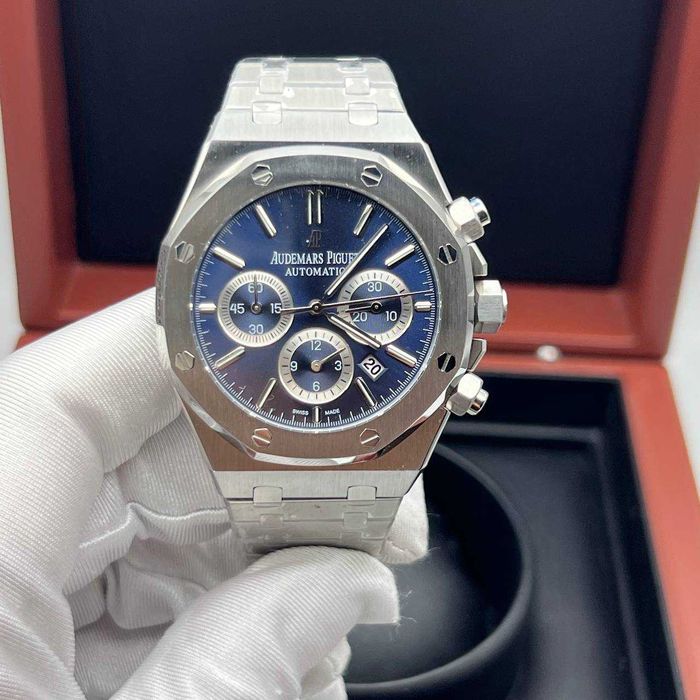 audemars piguet royal oak silver / blue-black