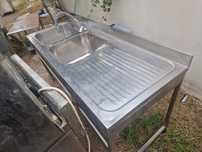 Masa inox,.spalator inox, cu sau fara dulap