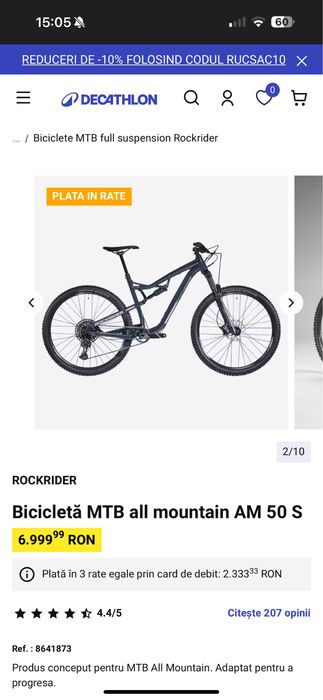 Bicicletă MTB all mountain AM 50 S