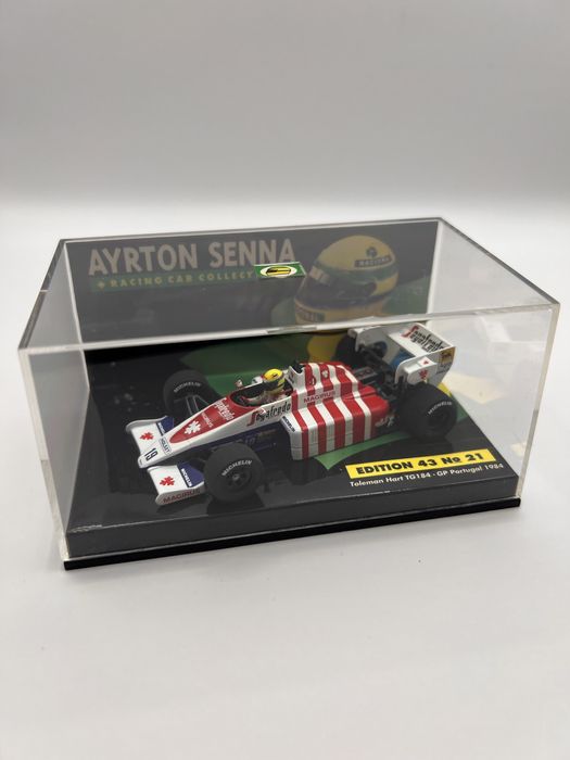 Macheta auto Toleman Hart TG 184, Ayrton Senna, Minichamps, scara 1:43