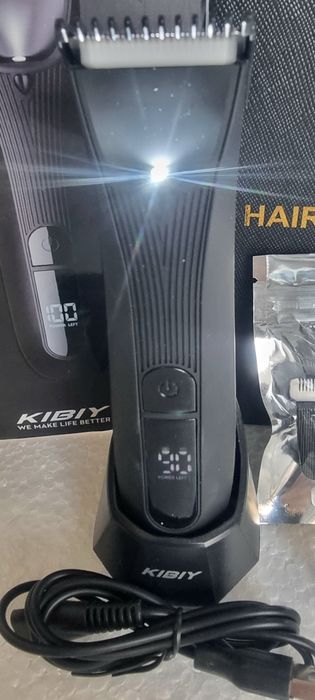 Акумулаторна машинка за подстригване, LED, 7500rpm, Водоустойчива, Чер