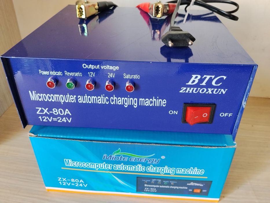 Новая мощная,компактная автомат-зарядка 12/24 V (6-150 А)