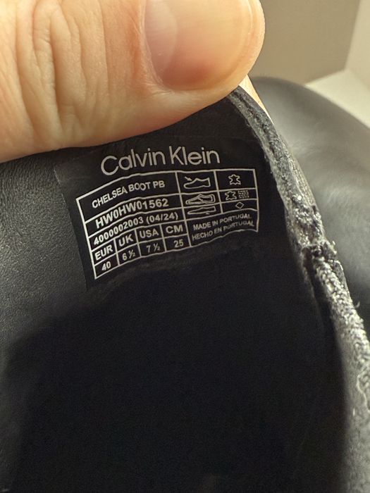 Calvin Klein cizme Chelsea piele neagra marimea 40 noi originale
