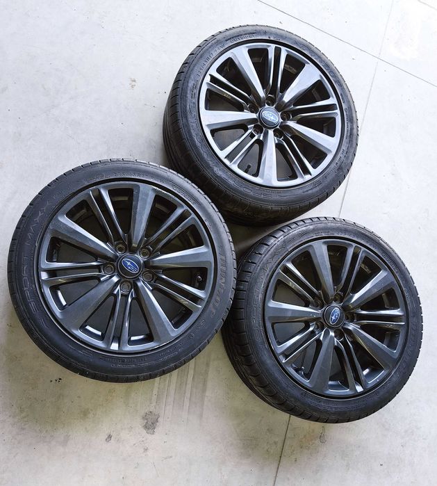 Subaru WRX 5x114.3 оригинални джанти 17ки 2016 с гуми ENKEI