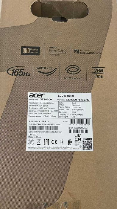 Monitor Acer Nitro XZ2 165hz