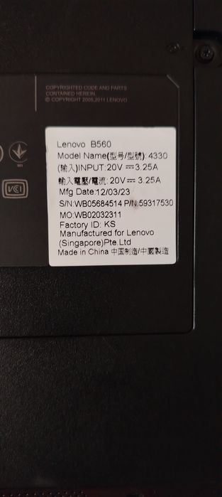 Lenovo i3 B560 SSD cel mai mic preț
