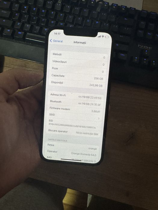 Iphone 12 256 gb, face id functional, baterie 91, ios 16
