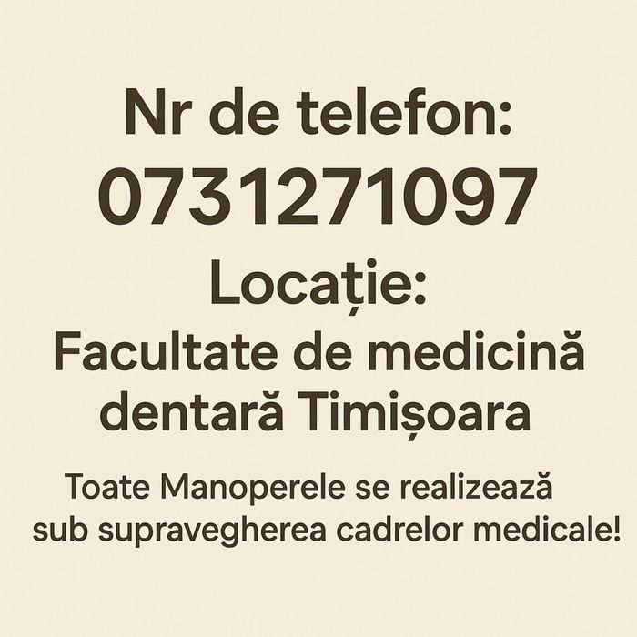 Tratamente stomatologice gratuite timisoara