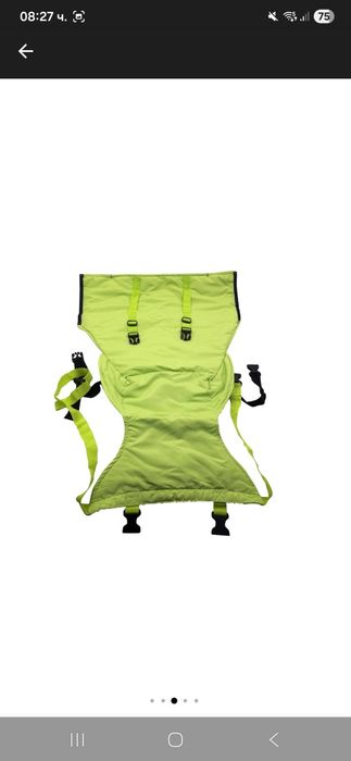 Преносим стол за хранене, зелен