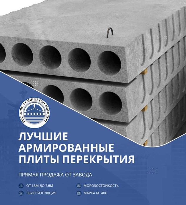Плиты перекрытия новые в любом количестве