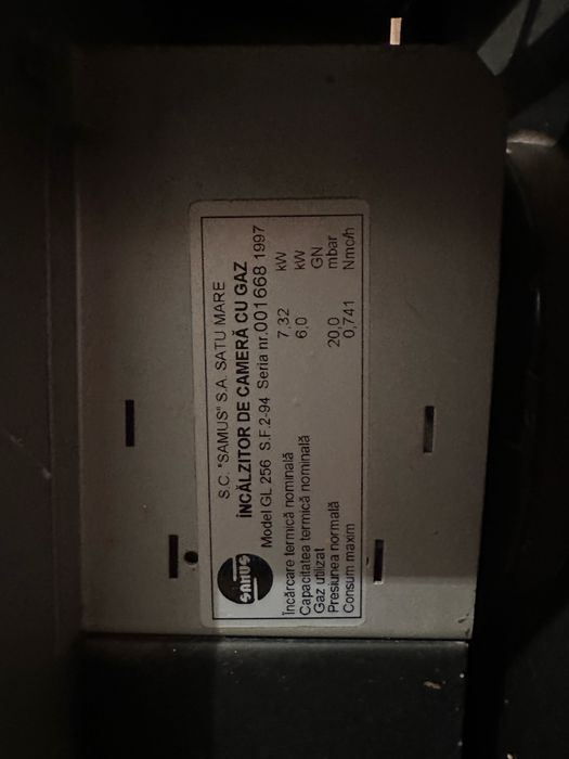 Convector pe gaz functional