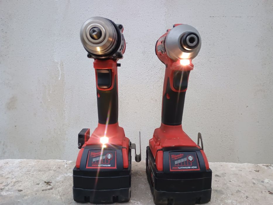Set milwaukee filetanta și impact pt biti + 2 baterii