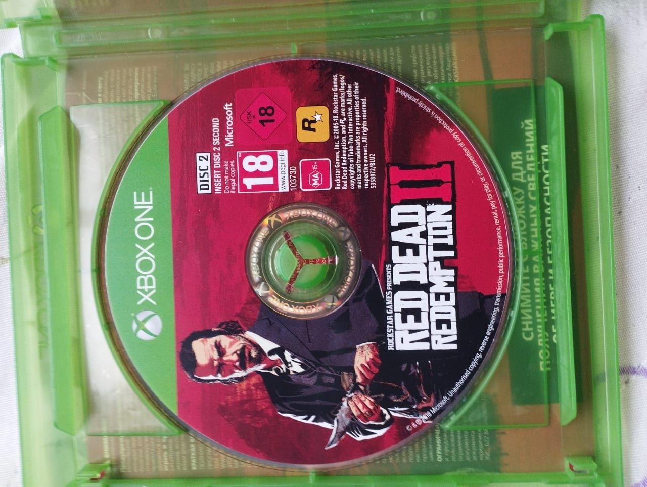 Диск RDR 2, на xbox one s