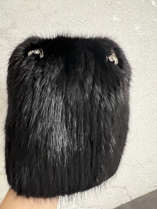 Норковая шапка кошечка