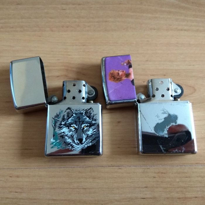 Zippo Wolf (вълк)  и Zippo Pinup Girl оригинални запалки