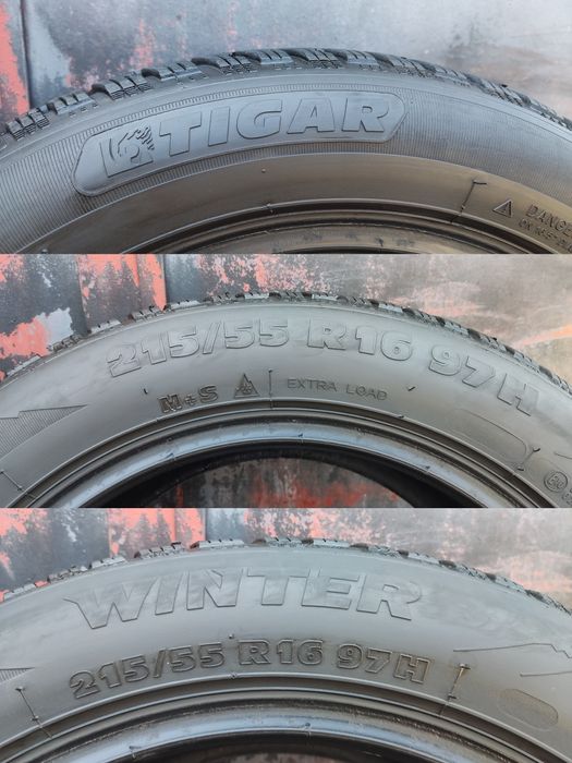 2бр. зимни гуми 215/55/16 Tigar Winter, dot23
dot23
7.7mm
Много добро