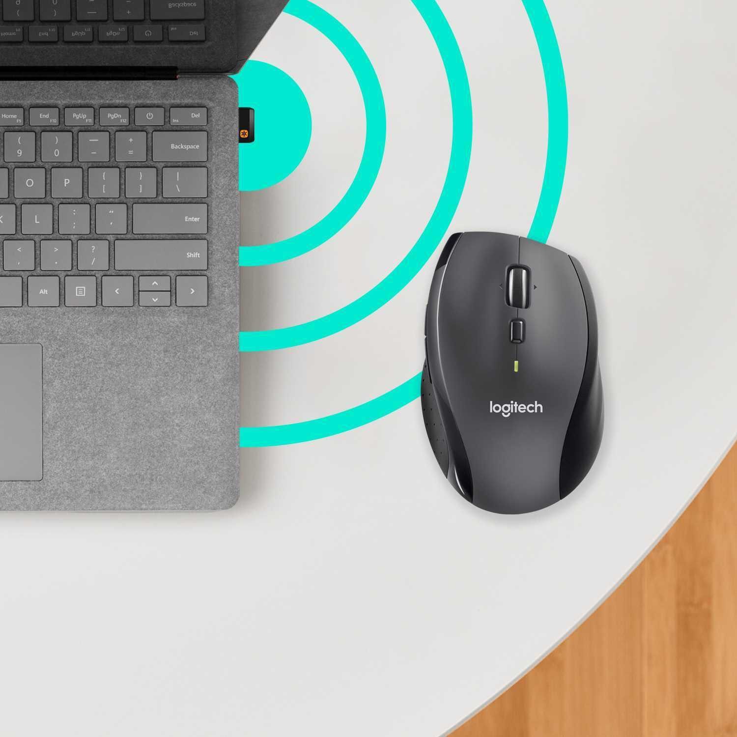 Logitech M705 MARATHON MOUSE
Время работы батареи — целых 3 года!