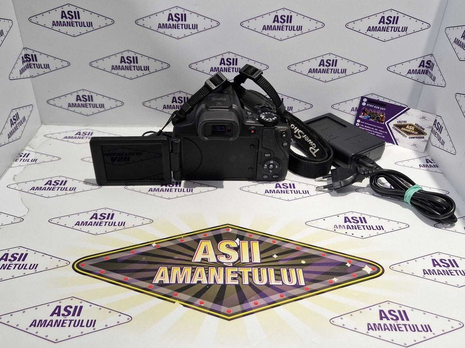 Aparat foto digital CANON PowerShot SX70 HS, 20 MP, 4K, Wi-Fi, negru