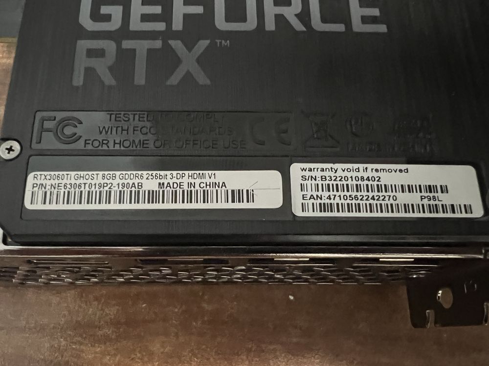 Gainward Ghost Nvidia Geforce RTX 3060TI 8GB