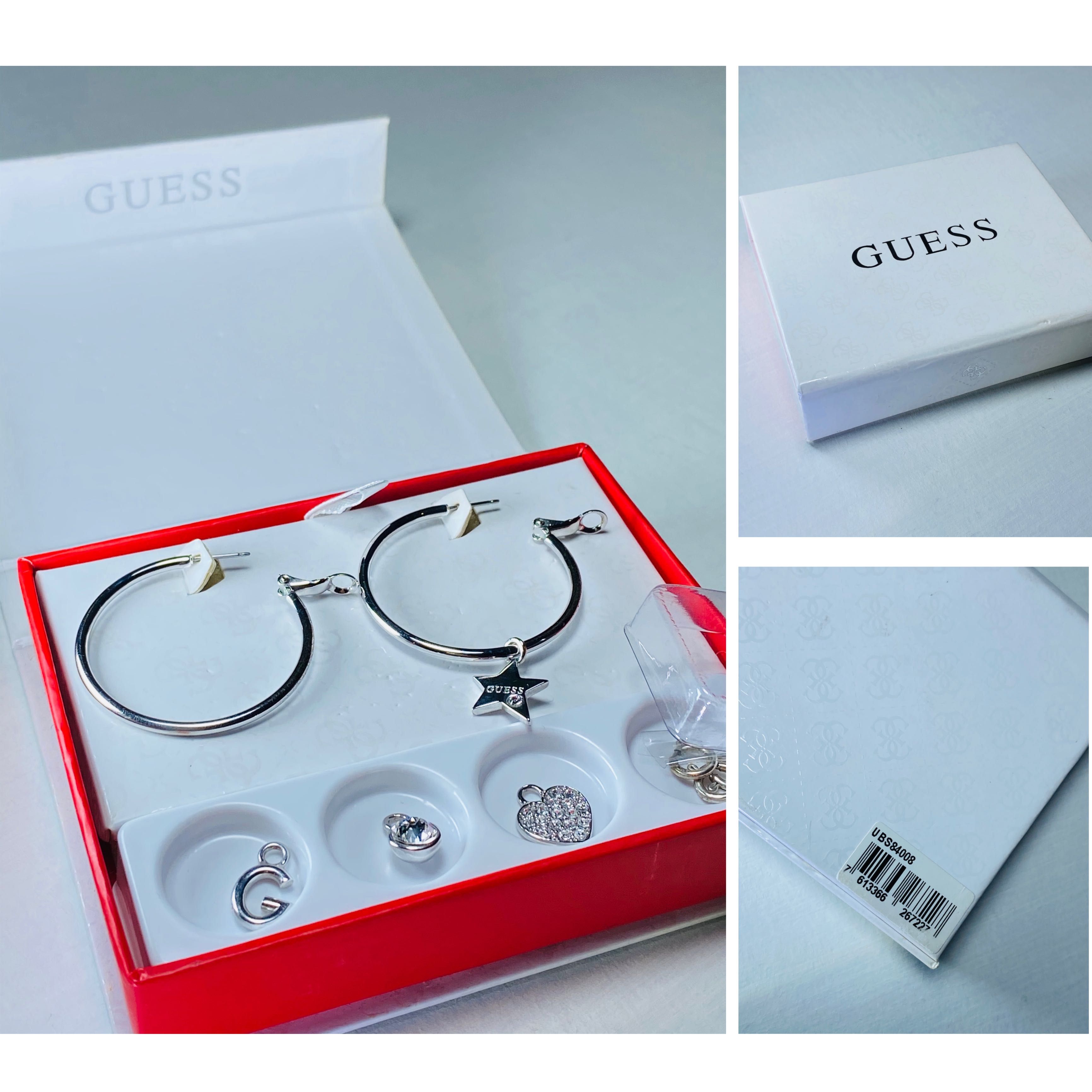 Серьги с подвесками Guess, кулоны, браслеты (шунгит), бижутерия