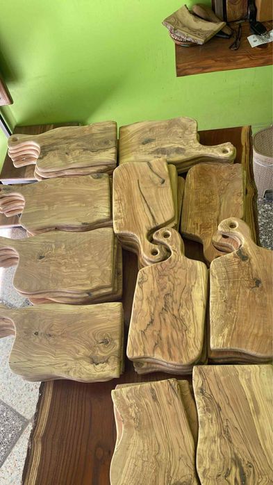 Дъски за рязане от маслина (купа,чинийки,хаван)