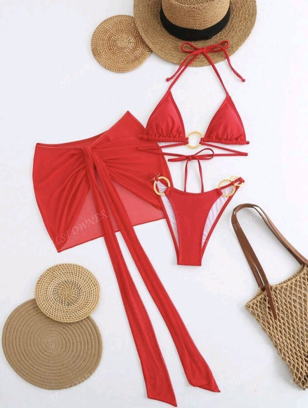 Shein нов дамски бански комплект