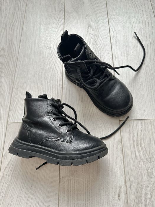 Зара Zara черни детски кубинки боти момче р.24