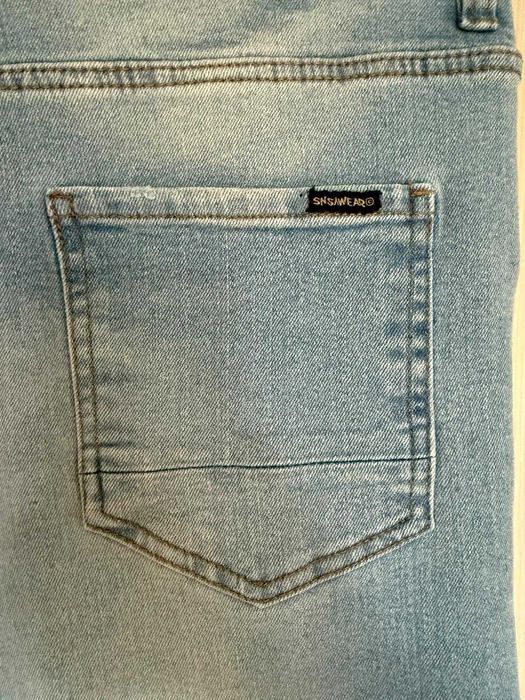 Blugi slim fit cu efect de spălare