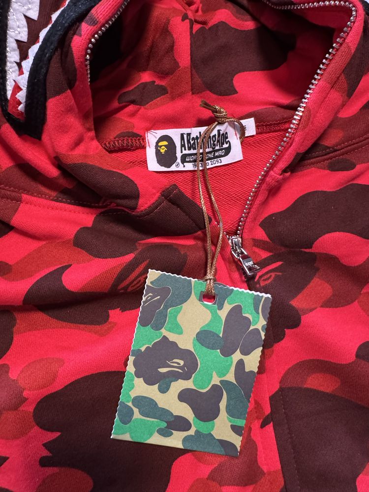 Bape Shark Hoodie Red
