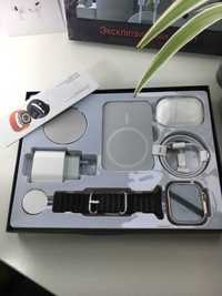 Подарочный набор Apple 6 в 1, Смарт-часы, наушники, MagSafe , type C