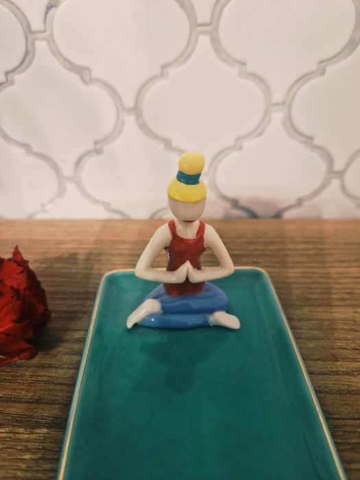 Tava miniatura portelan suport bijuterii