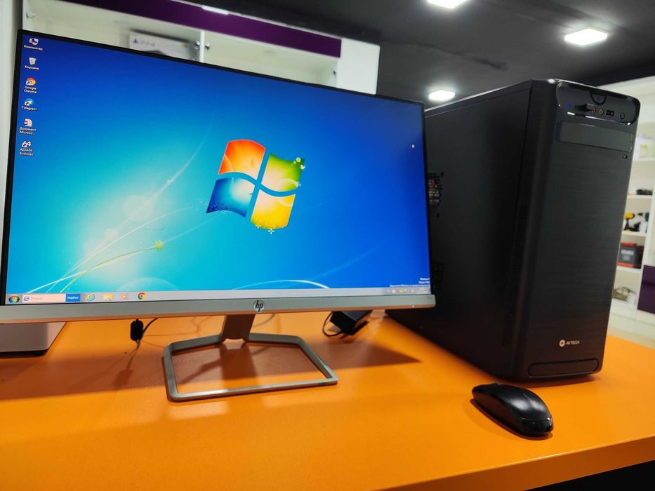 Продаю стационарный компьютер + монитор HP 24"