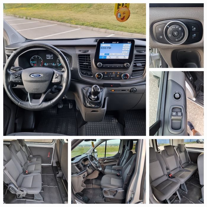 Ford Transit Custom 2018/ Climă față-spate/ 8+1 locuri/ 2.0 diesel 130