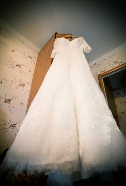 Свадебное платье кружевное 46-48+кольцо+чехол