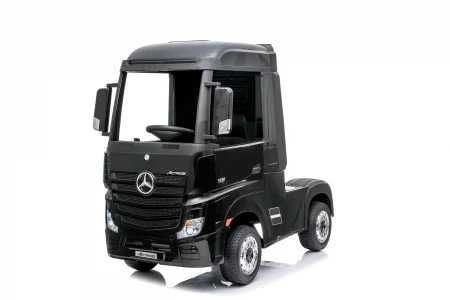 Camion electric copii 2-7 ani Mercedes Actros cu platforma 4x4  Negru