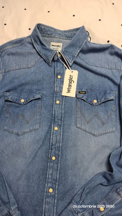 Cămașă bărbați WRANGLER,Originală, mărimea L, Regular Fit, Nouă
