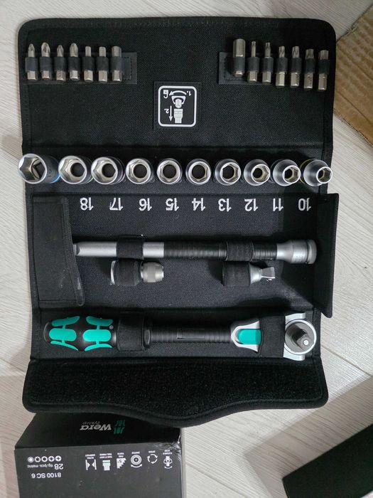 Set de clichete WERA 8100 SA 4 Cyclops Speed, 1/4" Drive imperial
