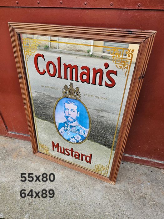 Tablou oglinda pub bar vintage retro - Colman's Mustard