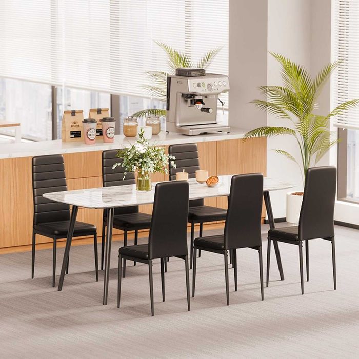 Елегантен тапициран кожен стол