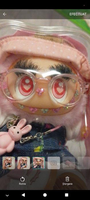 Labubu personalizat cu gene,strasuri și accesorii