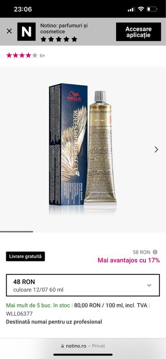 Vând 3 vopsele de par Wella