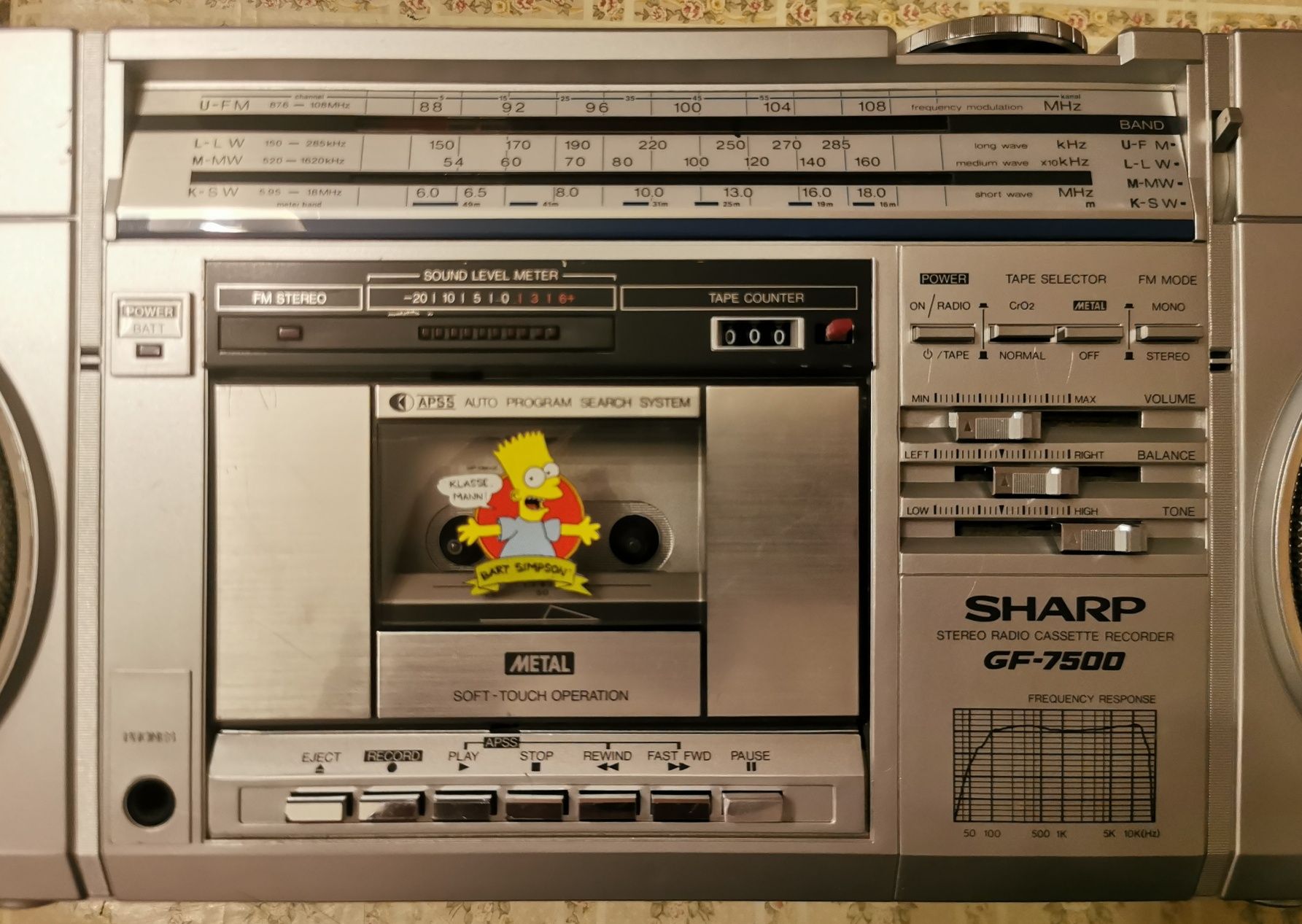 SHARP GF-7500 (радиокасетофон касетофон радио касетофон)