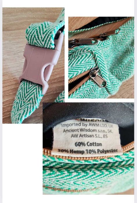 Borsetă unisex din bumbac și cânepă