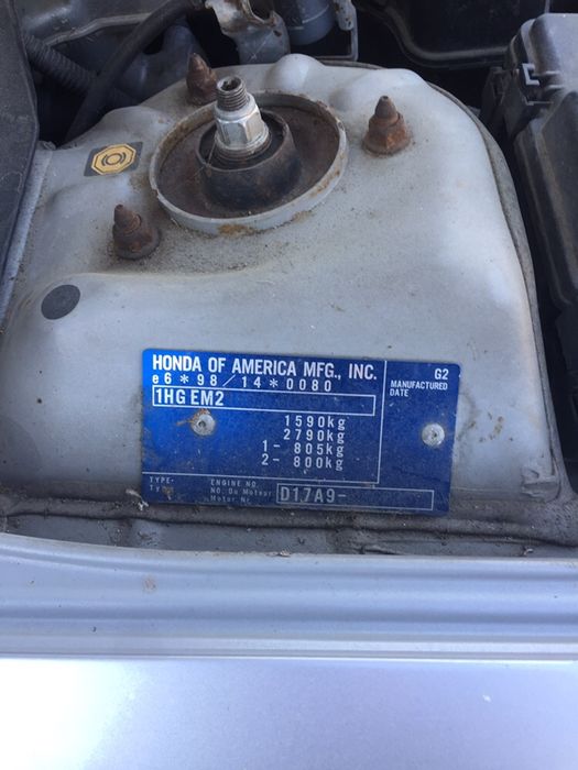 Honda Civic EM2 coupe 1.7 v-tec 125hp USA-Хонда Сивик купе за части..!