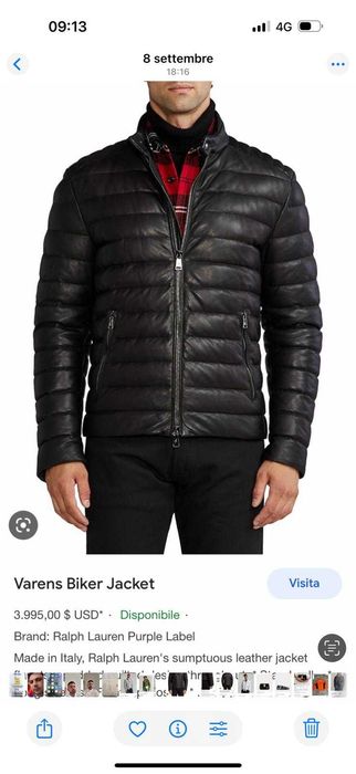 Geaca din piele Ralph Lauren Purple Label