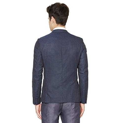 Sacou blazer slim 46 S premium Bruun & Stengade NOU lana albastru
