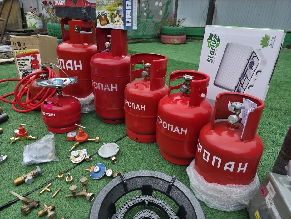 Газовый баллон, шланг и редуктор