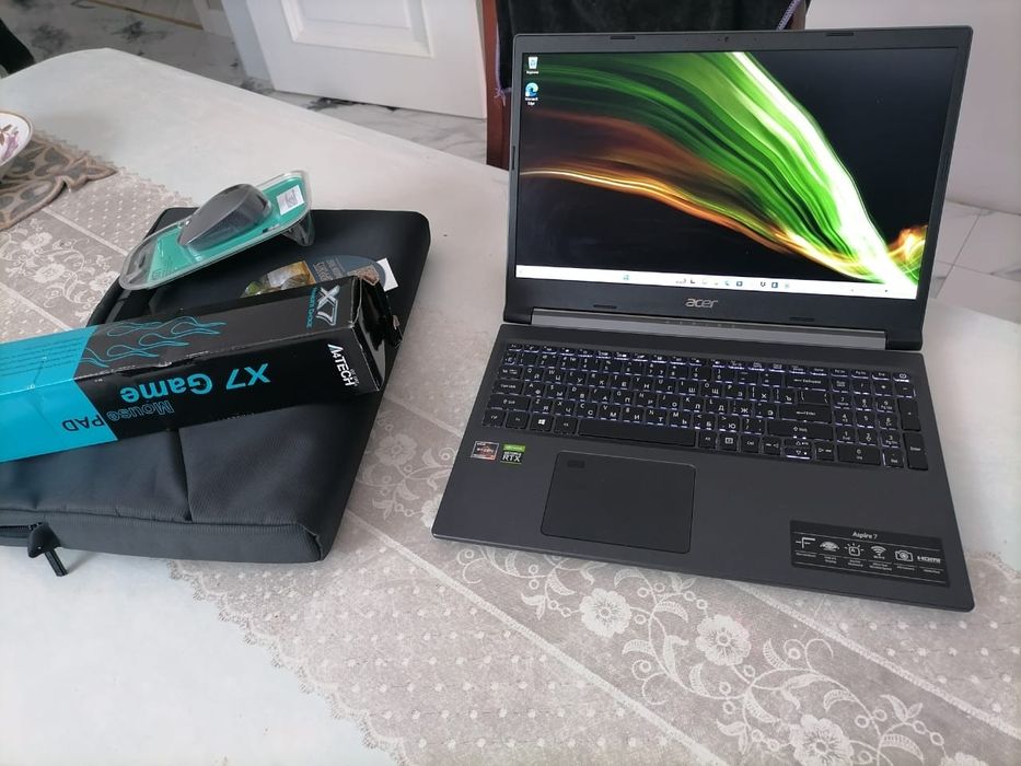 Продаю премиальный ноутбук ACER ASPIRE 7 AMD RYZEN 7 5700U, RTX 3050
